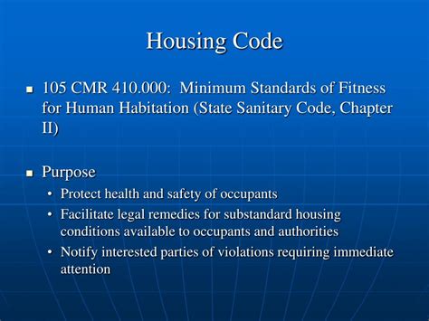 ma dph housing code